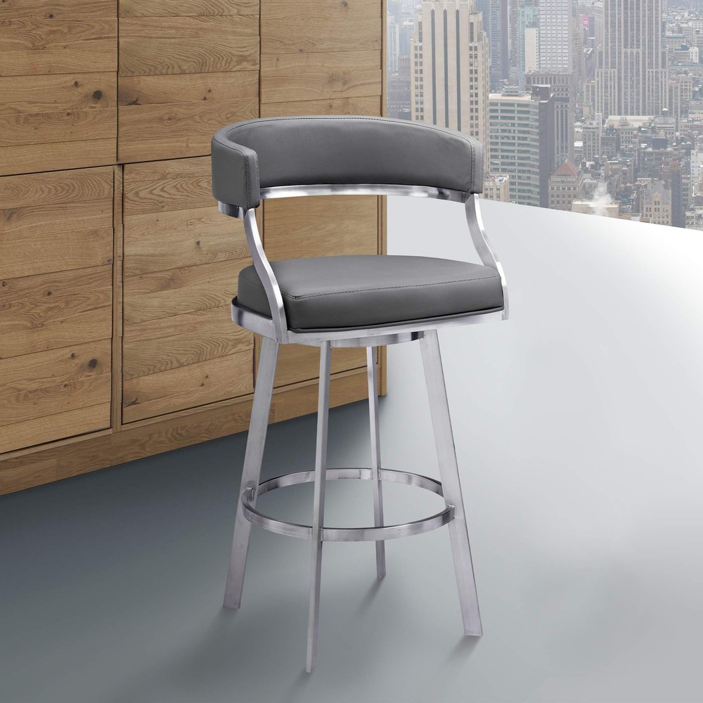 Naveah Bar Stool, Grey