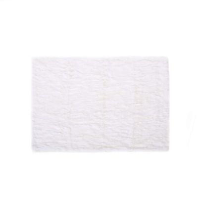 GDFStudio Glam Fur Throw Blanket, White