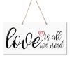 LifeSong Milestones Last Name Family Sign Established Date Wall Decorations for Living Room - Home Wall Art - Wooden Rope Hanging Gift 7.75 x 15.75 (Love) view 1