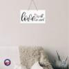 LifeSong Milestones Last Name Family Sign Established Date Wall Decorations for Living Room - Home Wall Art - Wooden Rope Hanging Gift 7.75 x 15.75 (Love) view 2
