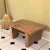 Classic Amish Reclaimed Wood Stool. Natural, Rustic, Solid. Versatile Home Decor Piece. Handmade in USA. Step/Sitting/Footstool/Plant Stand. 12 x 8.5 x 8 view 2