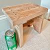 Classic Amish Reclaimed Wood Stool. Natural, Rustic, Solid. Versatile Home Decor Piece. Handmade in USA. Step/Sitting/Footstool/Plant Stand. 12 x 8.5 x 8 view 3