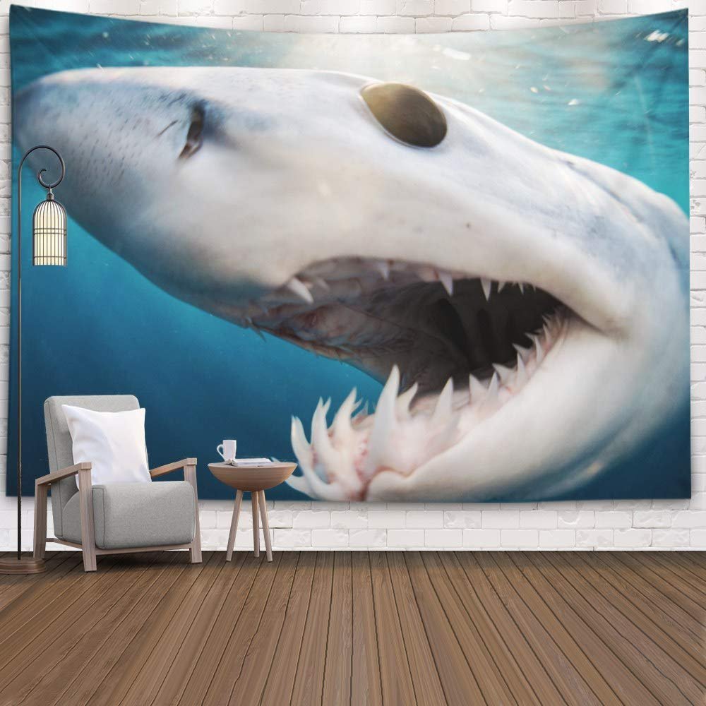 Shorping Wall Hanging Tapestry, 60x60Inches Hanging Wall Tapestry for Dcor Living Room Dorm Diving Sea Cortez Mako