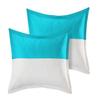 1 Pair Twin Color Pillow Sham Egyptian Cotton 500tc Turquoise Queen (20 x 30 inch) view 1