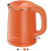 Secura Stainless Steel Double Wall Electric Kettle Water Heater for Tea Coffee w/Auto Shut-Off and Boil-Dry Protection, 1.0L (Orange) SWK-1001DO/HB-K012 view 1