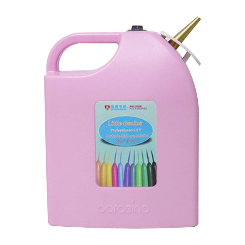 Portable Electric Balloon Inflator Pump Rechargeable Twisting Modeling Balloon Pump for Birthday/Party/Decoration (Pink)
