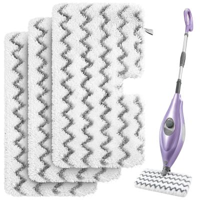3 Pack Steam Mop Replacement Pads, Microfiber Steam Mop Pads with Scrub Strips, Compatible with Shark Steam Pocket Mop S3500 Series (S3501, S3601, S3901), Washable Pads for Sealed Hard Floors