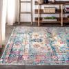JONATHAN Y Boho Vintage Navy/Cream Indoor Area Rug, 5x8, Bohemian Flair Medallion, Chic, Floral, High Traffic for Living Room, Bedroom, Kitchen, Pet Friendly, Non-Shedding (BMF103B-5) view 4