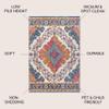 JONATHAN Y Boho Vintage Blue/Multi Indoor Area Rug, 5x8, Bohemian Flair Medallion, Floral Easy-Cleaning High Traffic for Living Room, Bedroom, Kitchen, Pet-Friendly, Non-Shedding (BMF106A-5) view 2