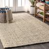 JONATHAN Y Pata Hand Woven Chunky Jute Light Ivory Indoor Area Rug, 5x8, Bohemian, Rustic, Cottage, Easy-Cleaning for Living Room, Bedroom, Kitchen, Non-Shedding (NRF102B-5) view 1