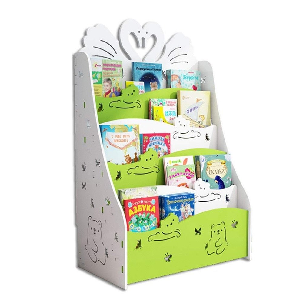 Bookcases Book Storage Rack Kids Childrens Front Facing Bookshelf Kindergarten Book Shelf Large Capacity Storage Rack Cartoon Floor Magazine Rack Cabinets & Shelves