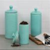 10 Strawberry Street Embossed Ceramic Kitchen Canister Set, Set of 3, Tide Blue view 2