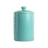 10 Strawberry Street Embossed Ceramic Kitchen Canister Set, Set of 3, Tide Blue view 4