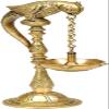 Five-Wick Peacock Hanging Oil lamp with Stand - Brass Statue view 2