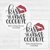 Kiss The Miss Goodbye Stickers | Clear/Transparent Labels for Bridal Shower or Bachelorette Party | 396-C view 2