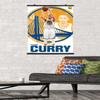 Trends International NBA Golden State Warriors - Stephen Curry 15 Wall Poster, 22.375" x 34", Premium Poster & Clip Bundle view 2