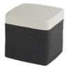 Cortesi Home Macon Square Rope Pouf Ottoman, Grey and White view 1