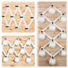 Dseap Accordian Wall Hanger: 16 High Wooden Wall Expandable Coat Rack, Hat Rack Holder, Accordion Hook for Baseball Caps, Coats, Mugs, 10 Peg Hooks, White & Black view 3