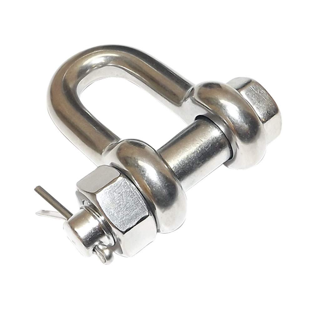 MH GLOBAL Bolt Pin D Ring Rig Boating 3/4" Marine Stainless Steel 316 Chain Shackle