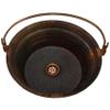 Rustic Fired Vintage Patina Bucket Vessel Pure Copper Bathroom Sink view 1