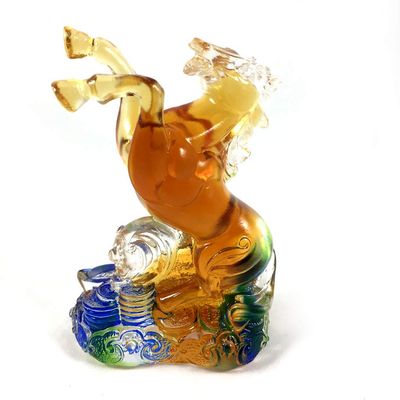 Amore Jewell Chinese Zodiac Collection - New Horse, Colored Glaze Glass (Liuli Crystal Glass)