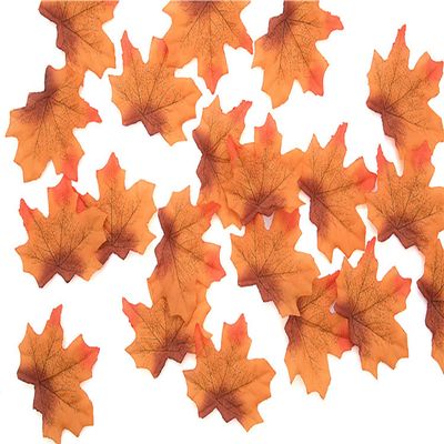 ToBe-U 200PCS Fall Artificial Maple Leaves Decorations - Thanksgiving Autumn Leaf Wedding Party Table Decor