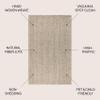 JONATHAN Y Pata Hand Woven Chunky Jute Light Ivory Indoor Area Rug, 4x6, Bohemian, Rustic, Cottage, Easy-Cleaning for Living Room, Bedroom, Kitchen, Non-Shedding (NRF102B-4) view 2