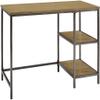 Crosley Furniture Brooke Small Home Office Desk with Storage Shelves, Washed Oak view 1