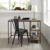 Crosley Furniture Brooke Small Home Office Desk with Storage Shelves, Washed Oak view 2