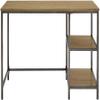 Crosley Furniture Brooke Small Home Office Desk with Storage Shelves, Washed Oak view 4