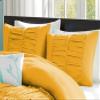 1 Pair Center Gathered Ruffle Pillow Sham Egyptian Cotton 500tc Gold Euro (26 x 26 inch) view 1