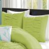 1 Pair Center Gathered Ruffle Pillow Sham Egyptian Cotton 500tc Sage Standard (20 x 26 inch) view 1