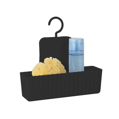Allstar Minas Shower Caddy Black Shower Shelf Wall Basket