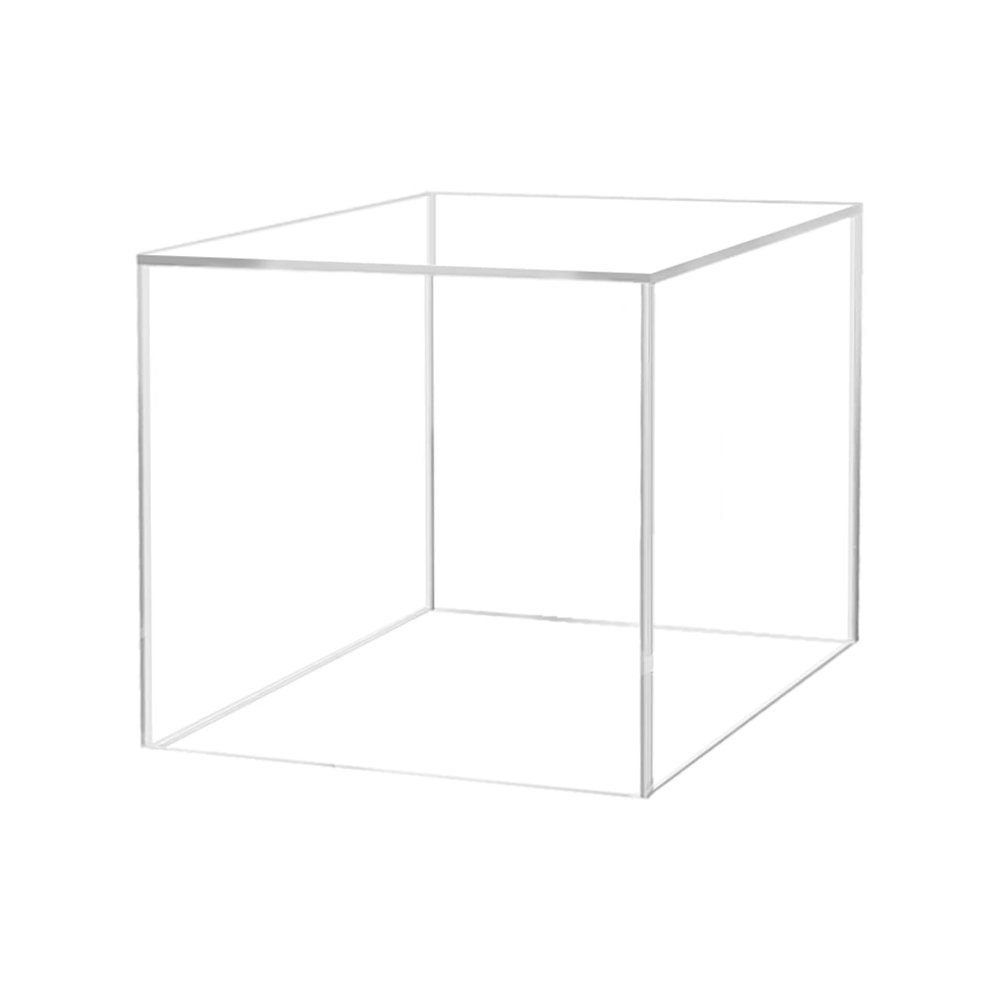Retail Product Riser or Merchandise Storage Bin 6" Clear Acrylic Display Box with One Open Side No Lid Versatile Square by Marketing Holders
