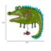 Allen Designs P1998 Swinging Pendulum Alligator Design Clock Later Gator 12.5 inches X 10.5 inches view 2