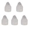 CircuitOffice 5 Piece Selenite Skyscraper Tower Points 2.4" Tall, for Wicca, Reiki, Healing, Metaphysical, Chakra, Positive Energy, Lucky Feng Shui, Meditation, Protection, Powers, Decoration Or Gift view 1