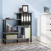 Furinno Turn-N-Tube 5-Tier Accent Display Rack, French Oak Grey/Black view 2