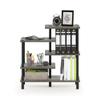 Furinno Turn-N-Tube 5-Tier Accent Display Rack, French Oak Grey/Black view 4
