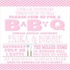 Backyard BBQ Baby Shower Invitations with Envelopes, Cook Out Baby Shower Invitations, Baby Q Baby Shower Invites (Pink/White) view 2