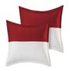 1 Pair Twin Color Pillow Sham Egyptian Cotton 500tc Burgundy King (20 x 40 inch) view 1
