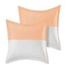 1 Pair Twin Color Pillow Sham Egyptian Cotton 500tc Peach King (20 x 40 inch) view 1