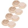 8 Piece Furniture Cups with Felt, Anti Slip Floor Protectors view 1