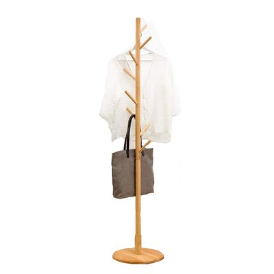 COAT RACK Floor Solid Wood Assembly Household Storage Rack Hanger (Color : C)