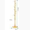 COAT RACK Floor Solid Wood Assembly Household Storage Rack Hanger (Color : C) view 3