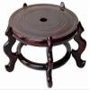 Asian Home Beautiful Hand Craft Rosewood Oriental Fishbowl Vase Stand Round 12" view 1