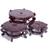 Asian Home Beautiful Hand Craft Rosewood Oriental Fishbowl Vase Stand Round 12" view 3