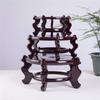 Asian Home Beautiful Hand Craft Rosewood Oriental Fishbowl Vase Stand Round 12" view 4