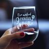 Bevvee Waited 9 Months For This - Funny New Mom Stemless Wine Glass - Push Presents for Expectant Moms and Post Pregnancy Gifts - Large 17 Ounce view 4