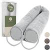 Under Door Draft Stopper and Blocker, Draft Guard for Doors and Windows, Decorative Fabric Cylinder Blocker Provides Weighted Door Insulation by DECOREALM (Grey, 36 Inches) view 1