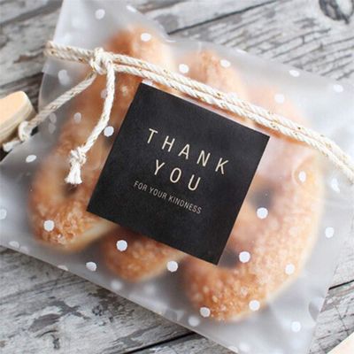 Sperrins 100 Pcs Transparent Self Adhesive Bag Gift Strong Packaging Bags for Candy Biscuit Cakes